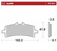 MOTO MASTER 407005 ROADPRO SINTER SPORT PER SUZUKI GSX-R 1000 2012
