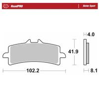 MOTO MASTER 408105 ROADPRO SINTER SPORT TRIUMPH STREET TRIPLE 765 RS ABS 2026