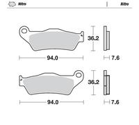 Pastiglie freno Nitro MOTO-MASTER Metallo sinterizzato 093021