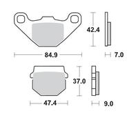 MOTO MASTER 409904 BRAKE PAD CERAMIC FANTIC CABALLERO 50 M MOTARD CASA 2011
