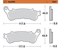 406501 BRAKE PAD ROADPRO SINTER HONDA VFR 1200 XD CROSSTOURER DCT 2019