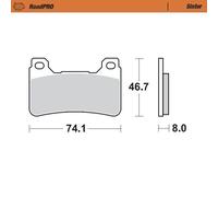 Moto-master Honda 406401 Sintered Front Brake Pads Nero