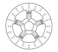 Moto-master Round Harley Davidson 112293 Brake Disc Argento