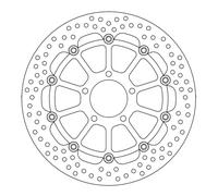 Moto-Master Disco freno anteriore Halo 112129 flottante Argento