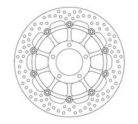 Moto-Master Disco freno anteriore Halo 113133 flottante 320 mm Argento