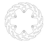 Moto Master Disco Freno Moto Flame Fixed Factory Posteriore per un raffreddamento ottimale e resistenza a temperature elevate - spessore 4,4 mm