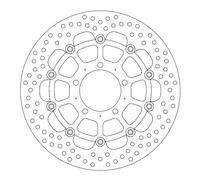 Moto Master Disco Freno Moto Stradale Halo Floating Anteriore per un raffreddamento ottimale e resistenza - spessore 5 mm