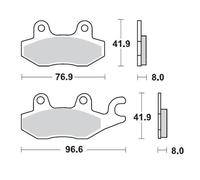 092611 BRAKE PAD ATV SINTER PRO RACING CF MOTO ZFORCE 800 EFI 4X4 EX EPS 2019