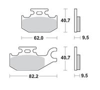 MOTO MASTER 094211 BRAKE PADS YAMAHA YFM 450 FX SE 4X4 WOLVERINE SPORT 2008