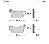 MOTO MASTER 094521 BRAKE PAD OFFROAD NITRO TM RACING MX 125 2008