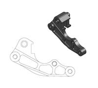 Moto-master 260 Mm Cannondale/honda Brake Caliper Relocating Bracket Nero