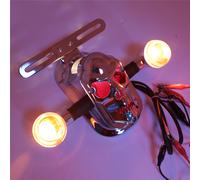 Moto Metallo Teschio Giro Signal Freno Stop Coda Luce Per Harley Bobber Chopp