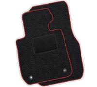 moto-MOLTICO Tappetini anteriori per auto, in velluto, adatti per Mitsubishi Eclipse Cross EV 2025, Renault Scenic E-Tech Electric 2024, set da 2 pezzi, tappetini per auto neri con cuciture decorative