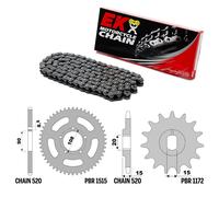 MOTO MORINI NEW YORK 350 1989-1991 catena corona pignone kit 520 PBR EK1022