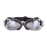 Moto Occhiali MTB Biker Goggles Goggle Goggle Sunglasses Scooter Moto Aviateur Occhiali vintage Goggle MotoCross(Gray Silver)