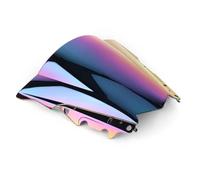 Moto Parabrezza Anteriore Per YZF R25 R3 Per YZFR25 Per YZFR3 2013-2018 Parabrezza A Doppia Bolla Parabrezza Accessori Per Moto Deflettore Carenatura Moto Deflettori Vento(Iridium)