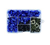 Moto Parabrezza Carenatura Bullone Dado Vite Di Fissaggio Clip Per S1000RR S1000R S1000XR S 1000 RR XR R Nove T R-nineT HP4 Acciaio(Blu)