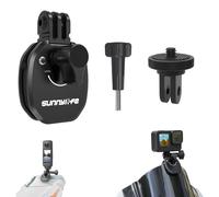 Moto Parabrezza Montaggio Morsetto Clip in Alluminio Compatibile per Gopro 13 12 11 10 9 8 DJI Action 4 3 2 Moto Parabrezza Staffa Compatibile per insta360 X5 X4 X3 X2 X RS Sport Azione Telecamera