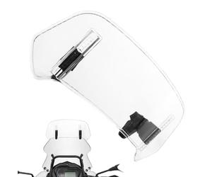 Moto Parabrezza per Peugeot XP400 2023, Regolabile Cupolino Antivento Deflettore Clamp-on Profilo Alare Spoiler Estensione,Transparent-280mm × 120mm