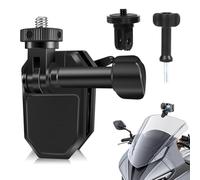 Moto Parabrezza Videocamera Supporto compatibile con Insta 360 X5-X Alluminio Parabrezza Clip compatibile con Gopro Hero 12-3 Regolabile Clip Sicuro compatibile con OSMO Nano 360,Senza Graffi POV