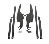 Moto paravento Per Per Softail Per Deluxe Fat Boy 05-17 Slim FLS 2012-2017 Moto Trasparente PC Parabrezza Deflettore Parabrezza Spoiler(Black Bracket)