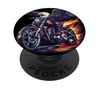 Moto patriottica con Cool Eagle per un look da fuoco fresco PopSockets PopGrip Adesivo
