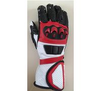 Moto Pelle Bovina Moto Da Corsa Guanti Rosso Qualità Eccellente