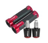 moto Per ADV150 2019 2020 2021, 7/8'' 22 Mm, Accessori Per Moto E Scooter CNC, Manopole Per Manubrio, Terminali Per Manopole estremità della maniglia(Black red)