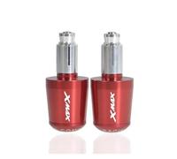 moto Per Yamaha XMax 125 250 300 400 X Max, Manopole Universali Per Manubrio Da 7/8" E Cursori Per Contrappeso estremità della maniglia(Red)