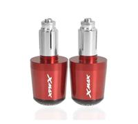 moto Per Yamaha XMax 125 250 300 400 X Max, Manopole Universali Per Manubrio Da 7/8" E Cursori Per Contrappeso estremità della maniglia(Red)