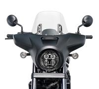 Moto più grande cupolino copertura maschera parabrezza compatibile con Rebel CMX1100 CMX 1100 2021-2025 Parabrezza e deflettori (Trasparente con nero opaco)
