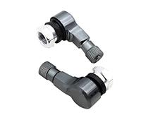 Moto Pneumatico Valvola Stelo, 1 Paio di Valvola della Gomma del Motociclo Adattatore per Valvola a 90 Gradi Universale Moto in Lega di Alluminio CNC Valvola della Rotella Coperchio Valvola Pneumatico