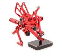 Moto Poggiapiedi Per Aprilia Rs125 2t Rs 125 2t 1995-2010 Pedane Arretrate Moto Pedale Pedana Poggiapiedi Regolabile Alluminio Set Pedane Arretrate Pedali motocicletta(Red)