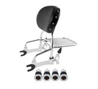 Moto Portapacchi Schienale Sissy Bar Da 12" Per Moto E Bobine A Sgancio Rapido Per Indian Per Chieftain Per Dark Horse 2016-2022 Portapacchi Posteriore(Nero)