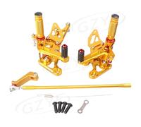 Moto regolabile posteriore set pedane pedane assemblaggio/adatto for Yamaha FZ8 2010-2013 e FZ1 2006-2014 coppia pezzi di ricambio(Gold)