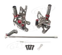 Moto regolabile posteriore set pedane pedane assemblaggio/adatto for Yamaha FZ8 2010-2013 e FZ1 2006-2014 coppia pezzi di ricambio(GRAY)