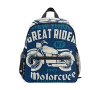 Moto Retrò Cartone Animato Zaino per Asilo Nido Prescolare Bambini Studente Bookbag Zainetti per Viaggio Ragazze Ragazzi 2-7 Anni Capretto