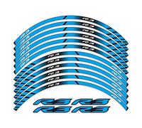 Moto Rim Strisce Adesivi Riflettenti Impermeabile Della Ruota Sticker Per YAMAHA YZF R3 YZF-R3 YZFR3 Decalcomanie cerchioni(Color:Blu)