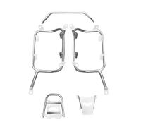 Moto Ripiano Portabagagli Per TIGER 850 900 2020-2023 2024 2025 Moto Bauletto Posteriore Borsa Laterale In Acciaio Inox Staffa Portapacchi Posteriore(Silver One Set)