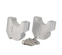 Moto Riser Manubrio Per CB 500 X CB500X 2020 Motocicletta Riser Manubrio Da 28 Mm Altezza Verso L'Alto Sposta All'indietro Adattatore Morsetto(D'argento)