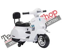Moto Scooter Elettrico per Bambini Piaggio Mini Vespa PX Small 6V-Bianco