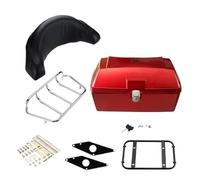 Moto Selle Bagagli Bauletto Posteriore Universale Per Moto Portaoggetti Bauletto Posteriore Cassetta Degli Attrezzi Cuscino Per Schienale Scooter Moto Motociclo Borse Serbatoio(Red)