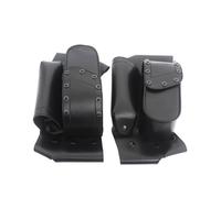 Moto Selle Bagagli Per moto Touring Road King Electra Glide, borsa laterale in pelle nera con protezione per barra di protezione e portaborraccia. Coppia borse laterali(1 Pair)