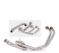 Moto Silenziatore Di Scarico Per YZF R25 Per R3 Per MT03 di scarico completo Tubo centrale Slip On Per 2015 2016 2017 2018 2020 Senza