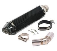Moto Silenziatore Posteriore Per S&Uzuki Per V-STROM 1000 DL1000 DL 1000 2014-2019 Sistema Motocicletta Tubo Centrale Collegamento Silenziatore Slip On Tubo Di Scarico(E)