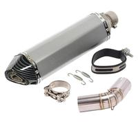 Moto Silenziatore Posteriore Per S&Uzuki Per V-STROM 1000 DL1000 DL 1000 2014-2019 Sistema Motocicletta Tubo Centrale Collegamento Silenziatore Slip On Tubo Di Scarico(D)