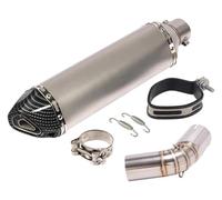 Moto Silenziatore Posteriore Per S&Uzuki Per V-STROM 1000 DL1000 DL 1000 2014-2019 Sistema Motocicletta Tubo Centrale Collegamento Silenziatore Slip On Tubo Di Scarico(F)