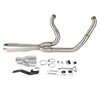 Moto Silenziatore Scarico Per Harley Per Softail FXLR FXLRS FXRST FXLRST FXST FXBB FXBBS 2018-2025 Tubo Scarico Motocicletta Marmitta Completa 2 In 1 Silenziatore Completo(Chrome)