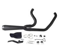 Moto Silenziatore Scarico Per Harley Per Softail FXLR FXLRS FXRST FXLRST FXST FXBB FXBBS 2018-2025 Tubo Scarico Motocicletta Marmitta Completa 2 In 1 Silenziatore Completo(Black)