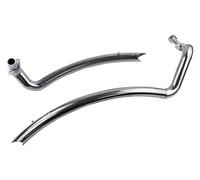 Moto Silenziatore Scarico Per Y&amaha Per Drag Star Per V-star 650 XVS650 DS650 XVS400 650A Per DRAGSTAR 400 Sistema Completo Silenziatore Marmitta Tubo Scarico(Type B Chrome)